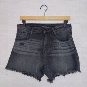 Sincerely Jules Women's Black Wash High Rise Cut Off Denim Shorts size 7/28